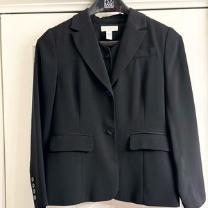 Amanda Smith Black Petite Polyester Blazer Size 6P